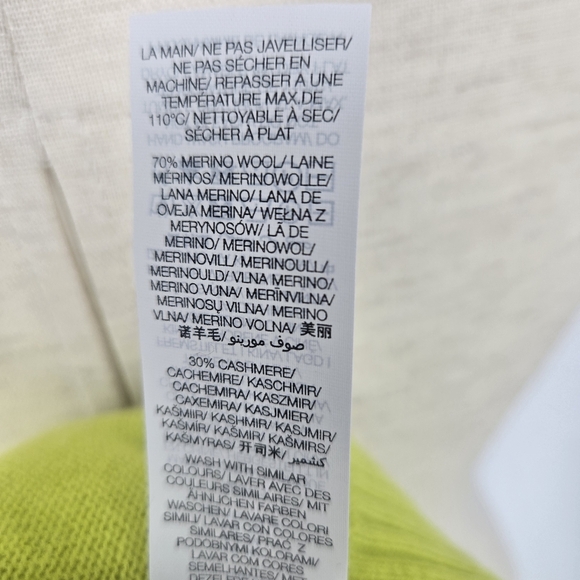 Sweaty Betty Cashmere Blend Jumper – Acid Yellow, Size XL NWT - Picture 11 of 11